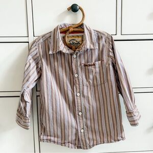 OshKosh B'gosh Brown Striped Kids Shirt